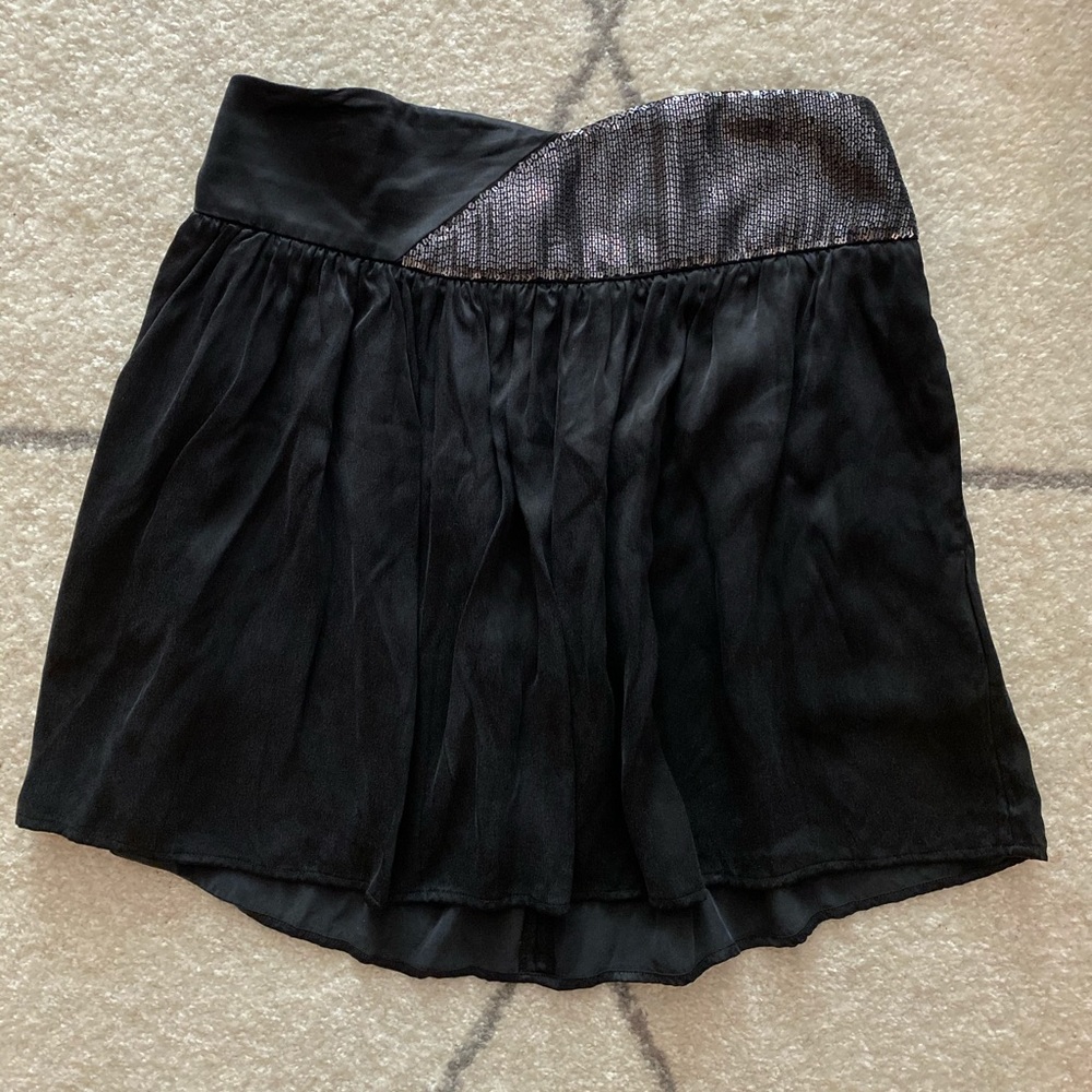 Dolce Vita Black Silk Skirt